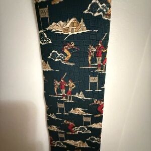 Vintage Ski Themed Tie